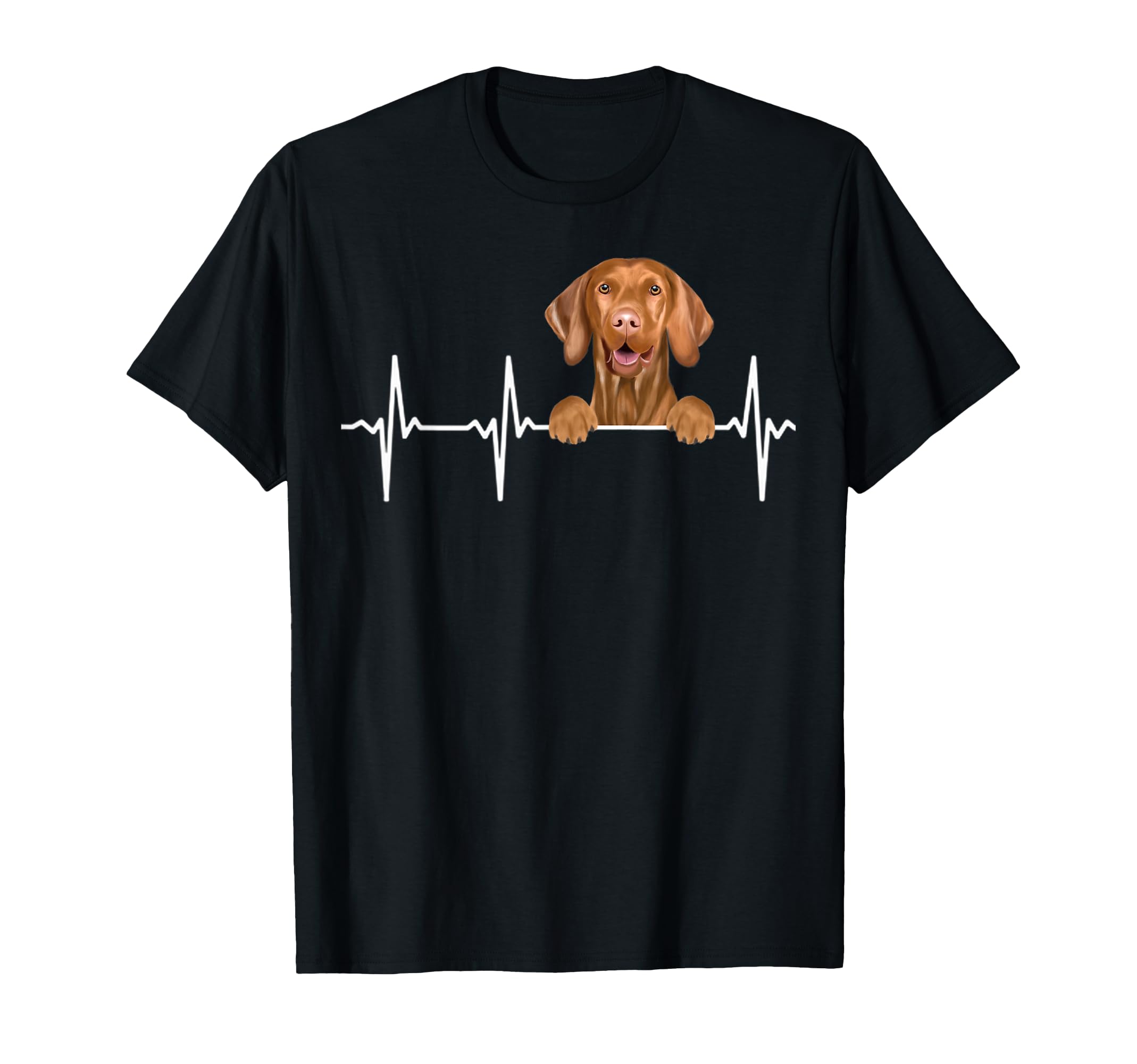 Funny Dog Heartbeat For Vizsla Lovers T-Shirt