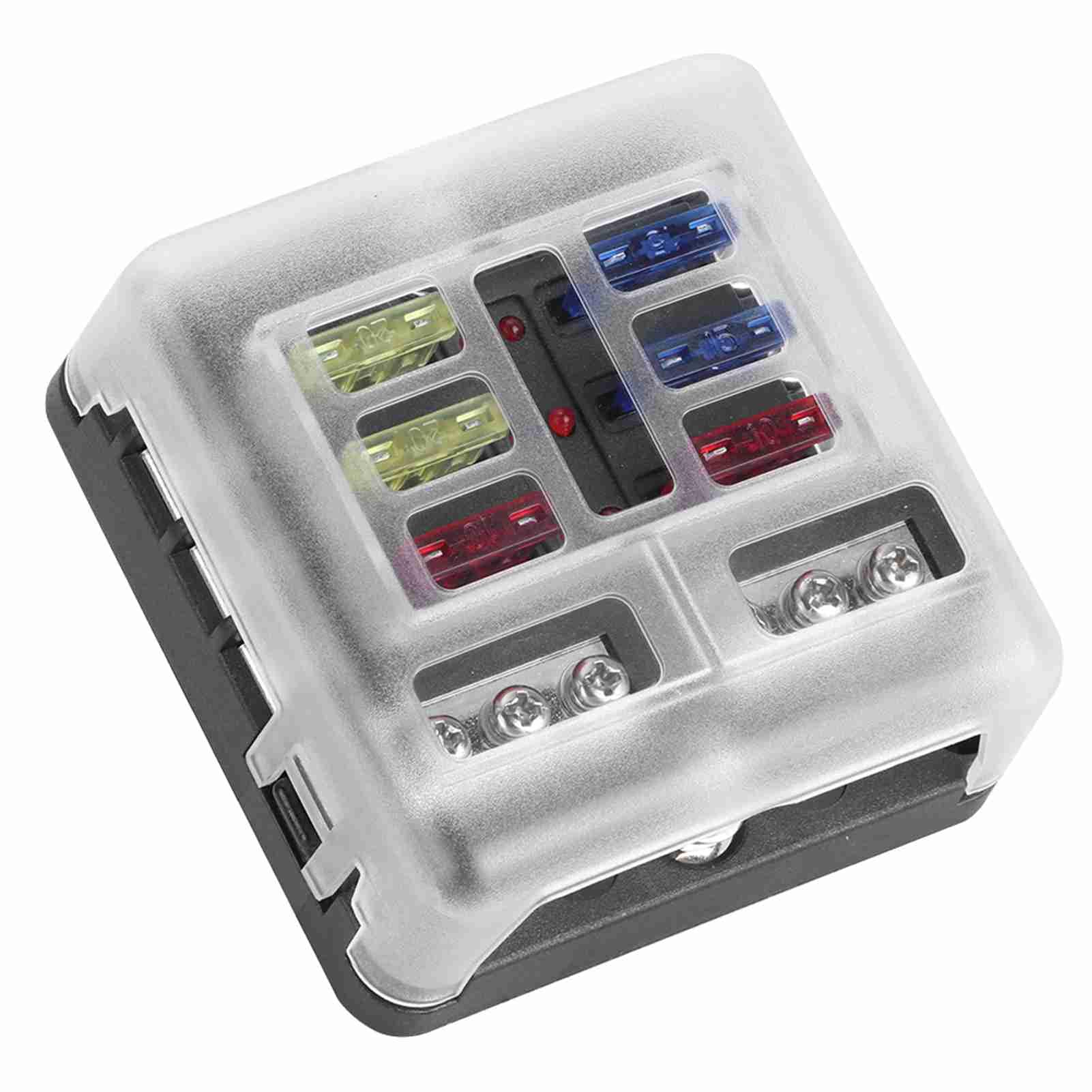 Aramox Car Holder,ABS + Metal Material Way Holder Box 12-36V with Negative Insert LED Indicator Universal Car