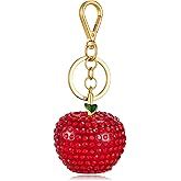 FAUTHENTICUTE Cute Keychains For Women With Lemon/Apple/Strawberry Charms Fruit Bag Charms For Handbags And Purse
