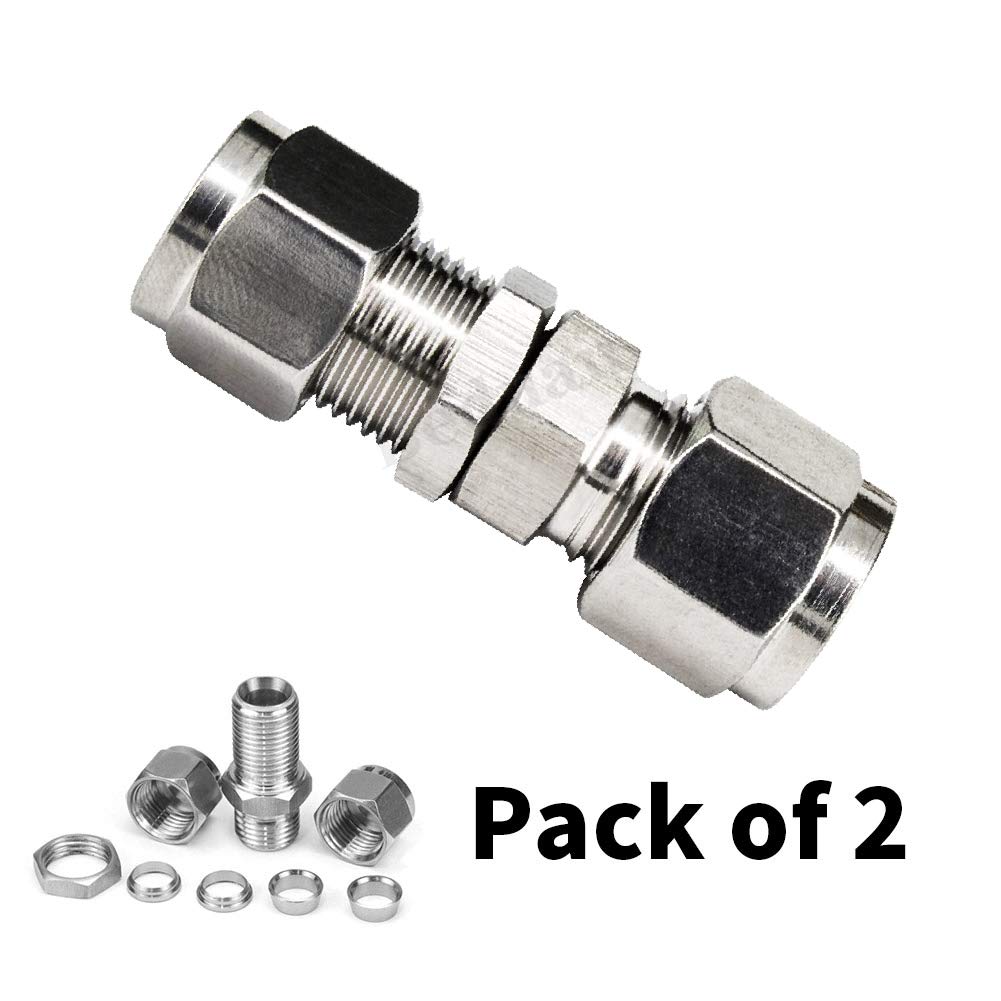 Beduan 304 Stainless Steel Compression Fitting Ferrule Sleeve 12mm Tube