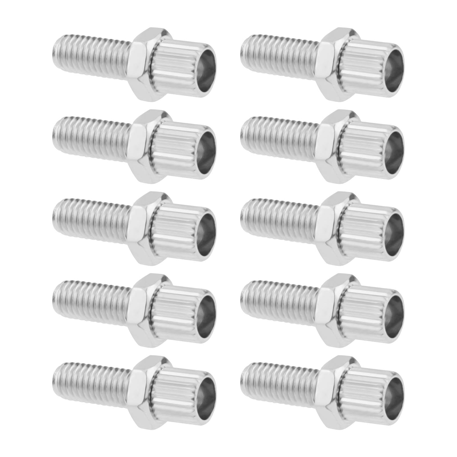 ECSiNG 10Pcs M6 Bike Brake Barrel Adjuster Bolts Bike Brake Handle Lever Fastener Accessories for Bicycles Motorcycles Scooters Silver