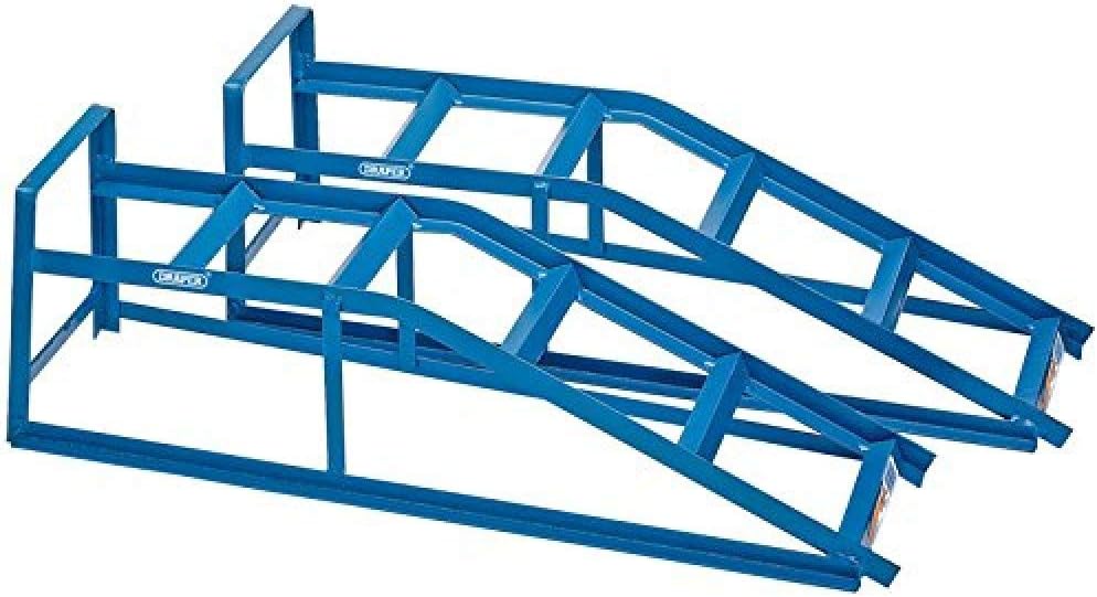 Draper 23216 2 Tonne Car Ramps, 200mm x 180mm, Pack of 2 , Blue