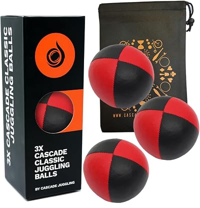 Cascade Juggling 3 x Pro 115g Classic Thud Balls Set with Carry Bag