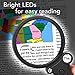 The multipurpose magnifier with light for professionals & collectors | 4 magnification modes | up to 55x magnification | scratch-resistant magnifying glass | for reading, coin, stamp & rock collecting