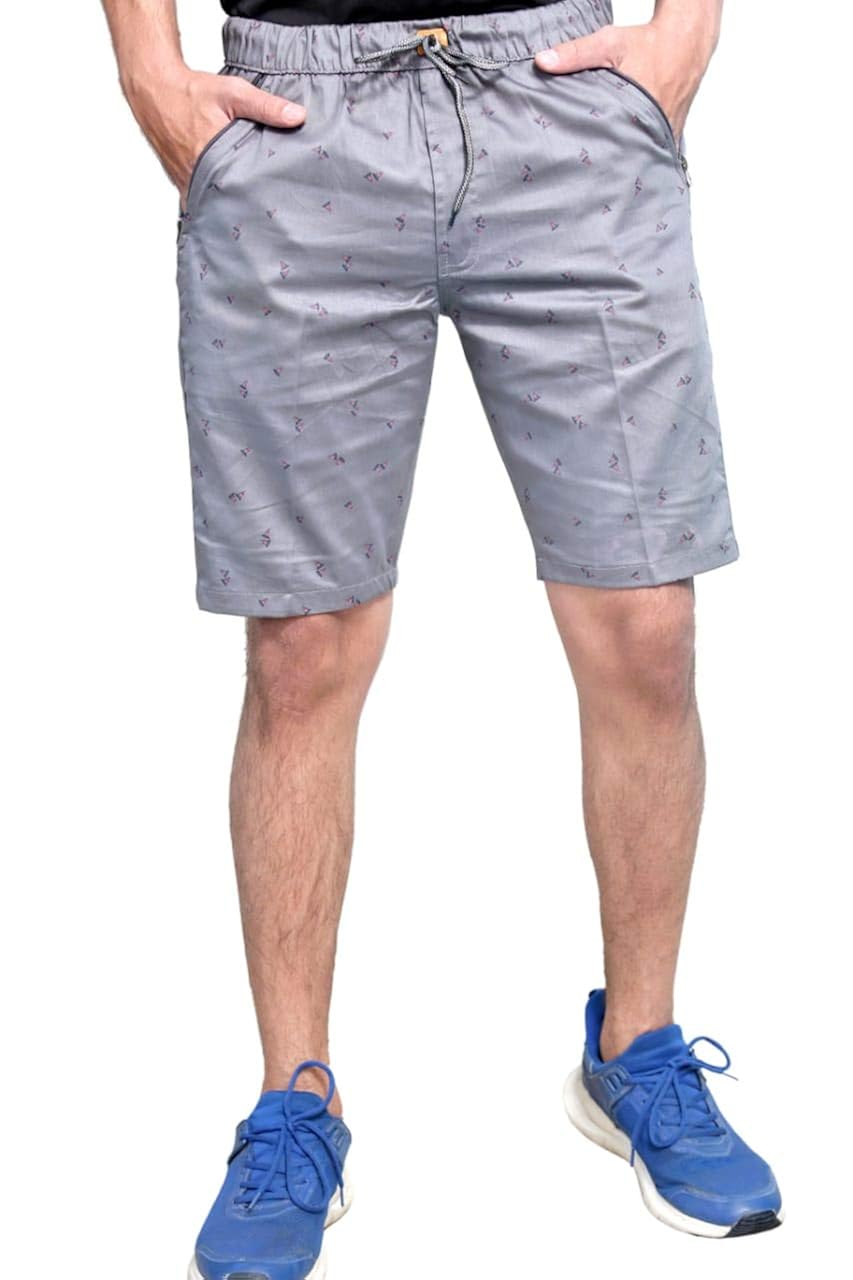 Buy Men's Printed Shorts Slim CottonGrey at Amazon.in