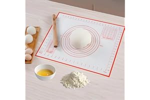TheARHome Silicone Dough Rolling Mat – Extra Large 40x60cm Nonstick & Slip Resistant Pastry Mat with Measurement Guides for P