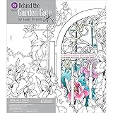 Behind The Garden Gate Adult Coloring Book
