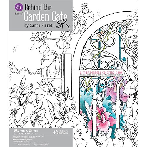 Behind The Garden Gate Adult Coloring Book