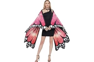 OUN NANA Halloween Butterfly Wings Cape for Women Butterfly Halloween Costume with Antenna Headband, Butterfly Wings Costumes Shawl