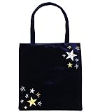 Celebrate Shop Embroidered Velvet Tote Bag, Navy