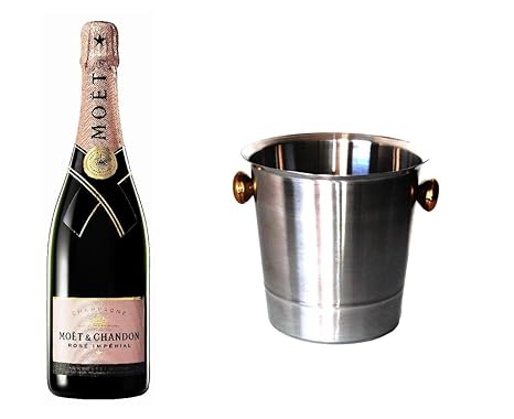Moet & Chandon Champagner Brut Rosé im Champagner Kühler 12% 0,75l Fl.