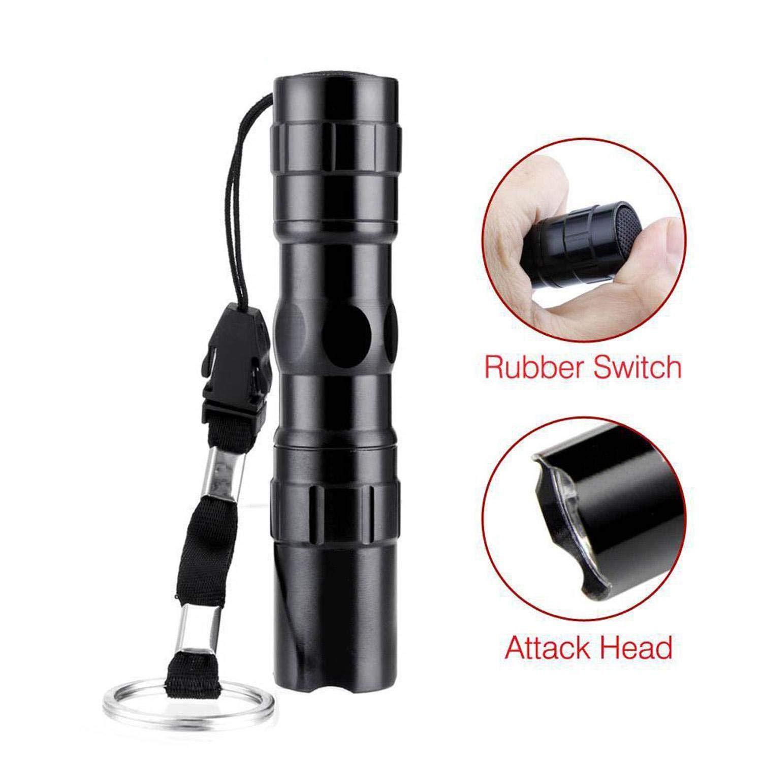 Xixini New Waterproof Senderismo Night Fishing Riding LED Police Mini Linterna Antorcha Lámpara Luz