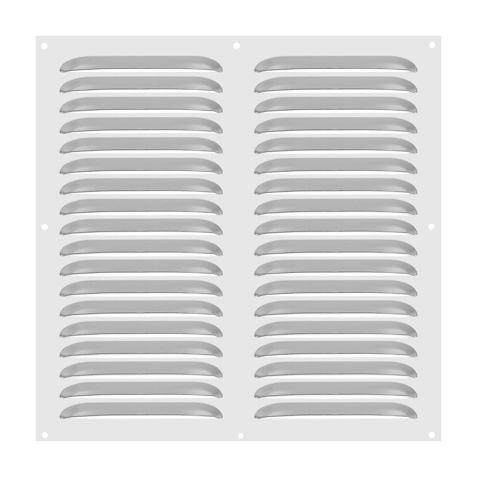 PATIKIL 16 x 16 Inch Stainless Steel Vent Cover, Screen Air Grille Ventilation Cover HVAC Louvered Grill for Home Kitchen Fireplace Bathroom Wall Ceiling, Silver Tone