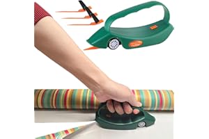 JYBTAA Wrapping Paper Cutter, Gift Wrap Cutter with Wheels, Wrapping Paper Cutter Slider for Crafting Birthday Gifts Wrap Rolls, Holiday Gift Wrapping Accessories with 3 Replaceable Blades Sets, Green