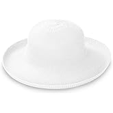 Wallaroo Women’s Victoria Sun Hat (White UPF) – UPF 50+ Sun Protection, Wide Brim, Packable, Adjustable, Medium Sizes – Stylish Everyday Hat for Beach, Travel, Hiking, and Outdoor Activities