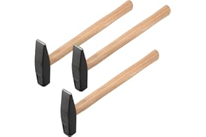 PINGEUI 2 Pack 0.6 Lb Blacksmith's Hammer, Cross Pein Hammer with Wooden Handle, Strike Club Hammer for Engineers, Blacksmith