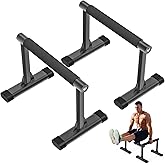 Kipika Parallette Bars for Calisthenics - Push Up & Dip Bar with Wood Handles, Rock-Free Support for Handstand, L-Sit & Home Strength Training, 600LB Capacity, 12" Height