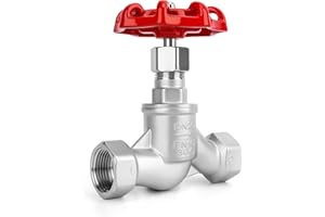 SYWUWV 3/4" NPT Stainless Steel S-Type Globe Valve, Accurately Adjust Flow Rate Heavy Duty Threaded Manual Rotary Sluice Shut-off Valve for Water, Oil, Gas, Industrial Piping, and HVAC Systems (3/4", DN20)