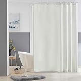 Furlinic Beige Shower Curtain 72x72 Extra Large Waterproof Fabric Liner 12 Rings