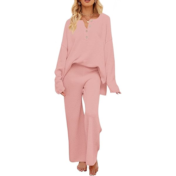 Conjunto De Sudadera Y Pantalón Ancho Para Mujer - 2 Piezas, Algodón Cómodo, Estilo Casual - Zontroldy
