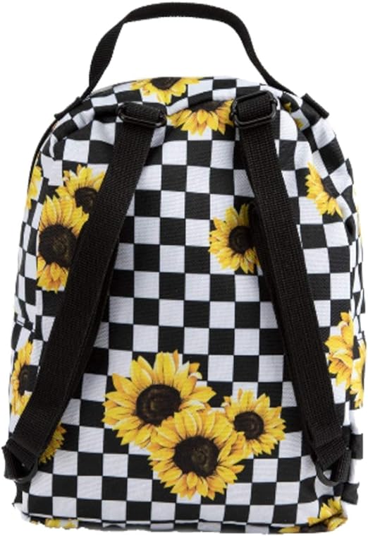vans sunflower check mini backpack