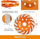 BGTEC 115mm Diamond Grinding Wheel 14-Segment Turbo Cup for Concrete Marble view 2