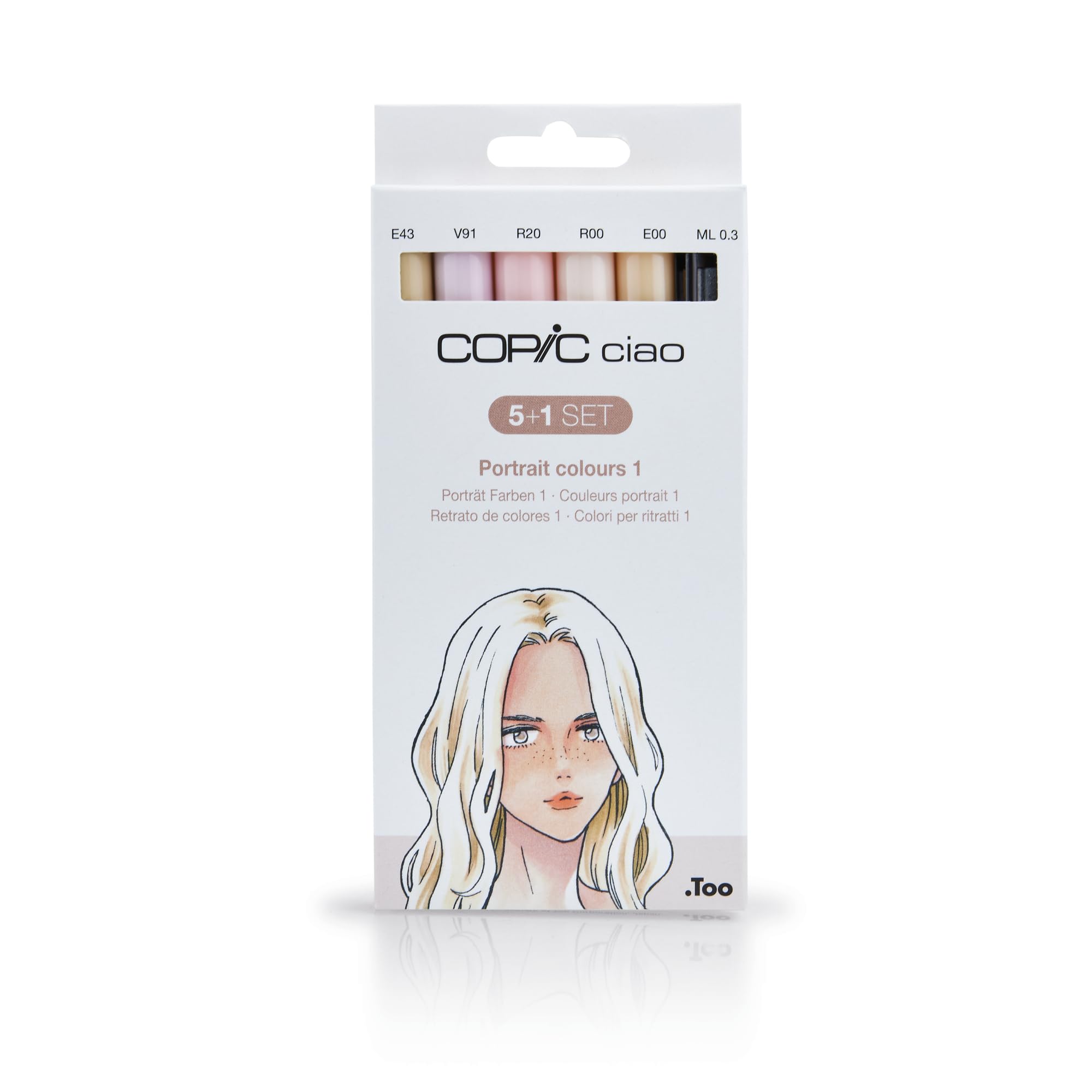 Copic Ciao Coloured Marker Pen - 5+1 Set Portrait 1, For Art & Crafts, Colouring, Graphics, Highlighter, Design, Anime, Professional & Beginners, Art Supplies & Colouring Books — image 1