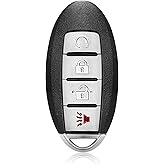Keylessbest Replacement for 2017 2018 Nissan Rogue Key Fob Remote Control KR5S180144106 4 Buttons 433MHz Black