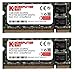 KOMPUTERBAY 2GB (2x1GB) DDR SODIMM (200 pin) 333Mhz DDR333 PC2700 Laptop Memory
