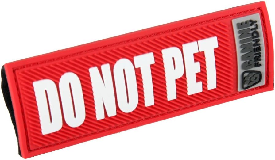 Canine Friendly 3/4" Bark Notes 'Do Not Pet' Patch for Collar or Leash