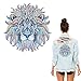 ARTEM Watercolor Folk-Custom Style Lion Patches Heat Transfers Iron on Stickers for DIY Tops Clothes Decoration Applique