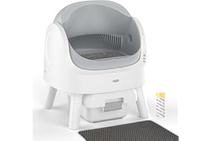 TEWEOA Self Cleaning Cat Litter Box, Automatic Cat Litter Box for Multiple Cats, Integrated Safety Protection with Open-Top Design