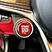 Carmonsons for Alfa Romeo Giulia Stelvio Carbon Fiber Engine Start Stop Button Trim Cover Stickers Accessories Car Styling (Red)