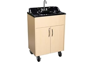 Waterworks Concession Sinks Premier Portable Handwashing Station with Hot Water - Maple