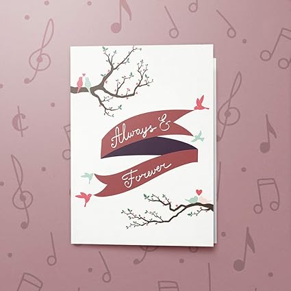 Musical Anniversary Greeting Card Blank Anniversary Card Wedding Greeting Card Wedding Anniversary Card 00168 120sec Recordable Amazon Co Uk Office Products