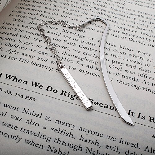 Personalized Your Bookmark with Your Favorite Bible Verse/ 16k Gold White Gold Plated/ Baptism Christams Wedding gifts