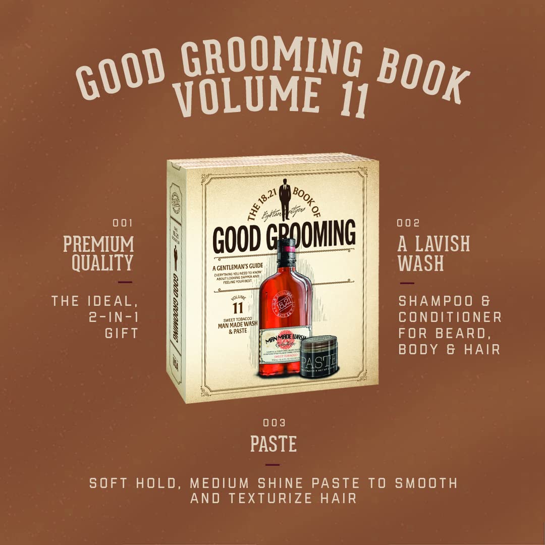18.21 Man Made Men's Book of Good Grooming Gift Set