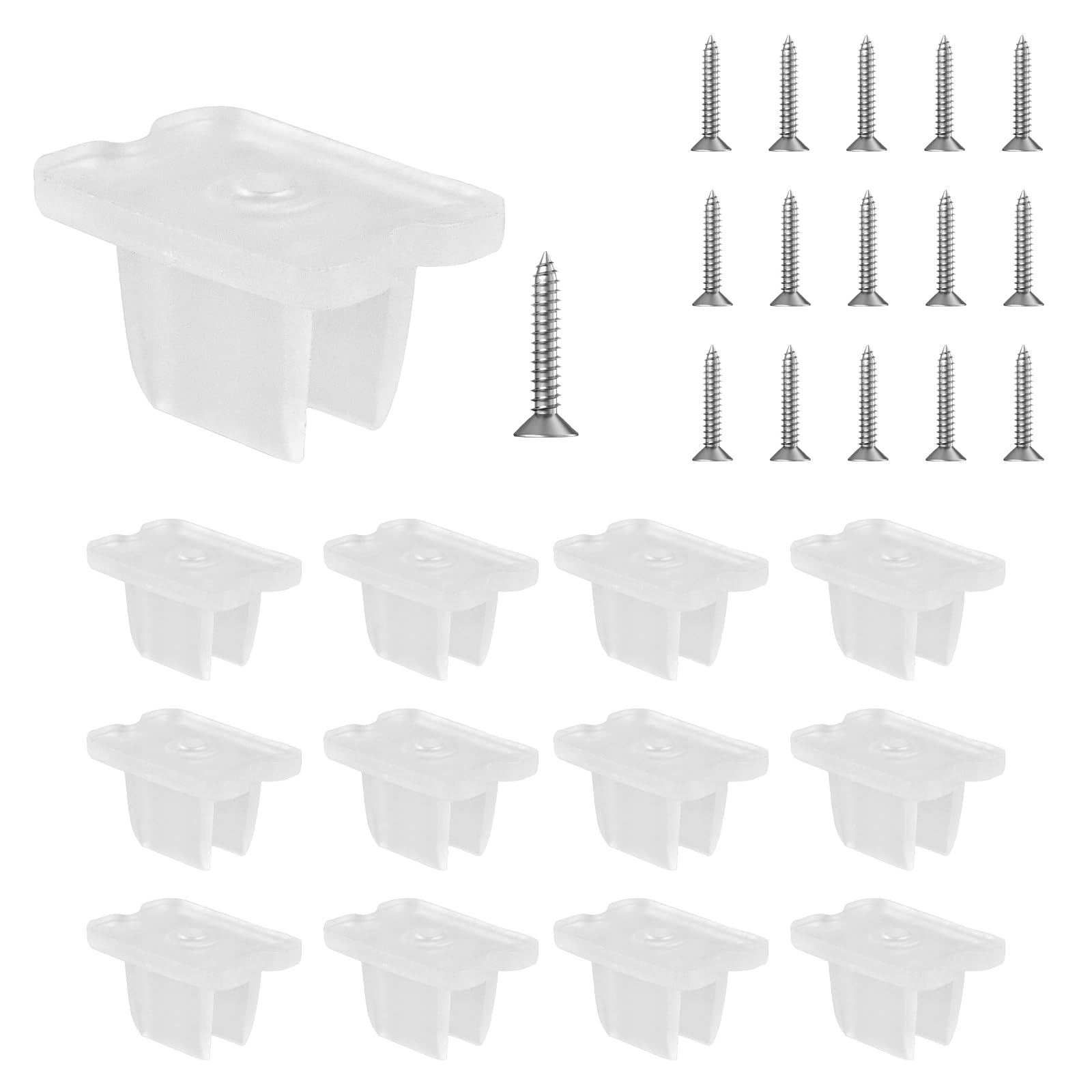 Photo 1 of 100pcs LED Strip Mounting Clips with Screws, Light Holder Fixing Clamps for 5-6mm LED Strip Lights, Neon Light Clips Brackets for Indoor Installation 6 PACK