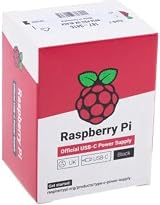Raspberry Pi 4 USB-C Power Supply UK Plug Official Black view 3