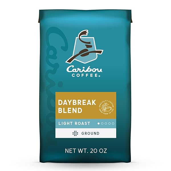 CARIBOU COFFEE, LIGHT ROAST GROUND COFFEE – DAYBREAK MORNING BLEND 20 OUNCE BAG – PACKAGING MAY VARY