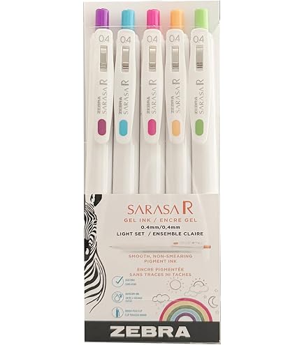 Zebra Sarasa Nano Gel Pen Set – 0.3mm, 10 Vintage Colors, Smooth Writing - View #10