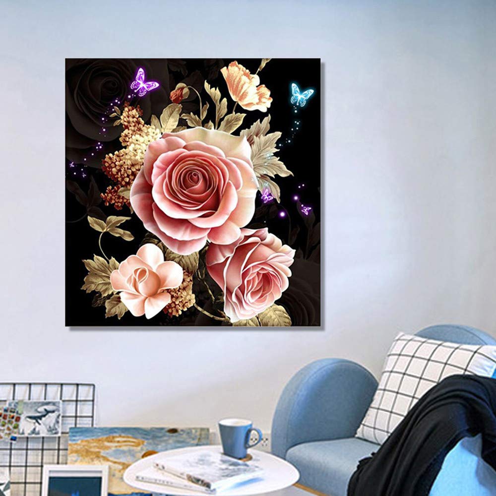 Rameng- Pintura Diamante Flor de Punto de Cruz Diamante Bordado ...