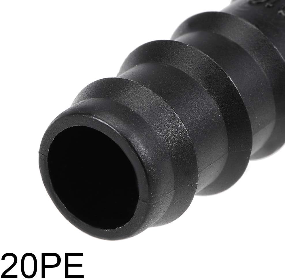 sourcing map Barb Drip Pipe Connector 20PE Hose Fitting Straight for Garden Agricultural Irrigation System Plastic 20pcs - Image 5