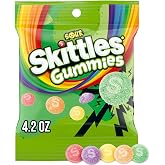 SKITTLES Gummies Sour Tart Gummy Candy, 4.2 Oz Bags, 12 Pack Bulk Candy | Sour snacking made easy: sour gummy candy bulk chewy candy treat, 4.2 Oz Bags, Pack of 12,individually wrapped candy bags