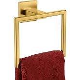 KOKOSIRI Hand Towel Ring Shower Towel Hanger Holder Bath Towel Holder Bathroom Lavatory Stainless Steel Wall Mount, Brushed G