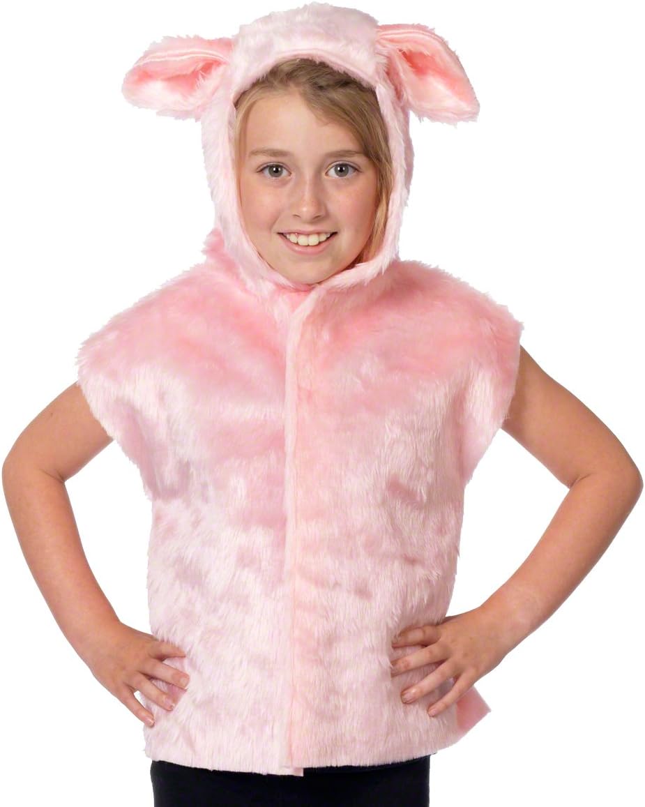 Charlie Crow Pig Tabard Costume for kids one size 3-8 Years, Pink