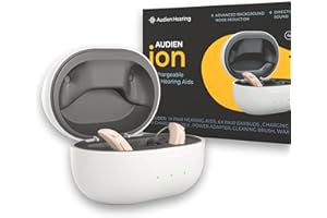 Audien Hearing ION Wireless Rechargeable OTC Hearing Aid, Premium Comfort Design & Nearly Invisible