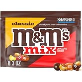M&amp;M'S Classic Mix Milk Chocolate, Peanut Butter &amp; Peanut Sharing Size 8.3Oz | M&amp;M'S chocolate candy mix with milk chocolate, peanut butter and peanut candies in a sharing size bag for parties, baking