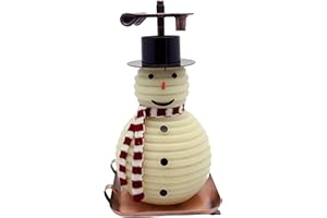 Candle by the Hour 100-Hour Snowman Candle, Copper Base, Eco-Friendly Natural Beeswax with Cotton Wick