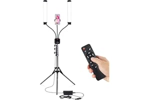 Aro de luz LED Lash Light Kit, Energy Saving, 5400 Lumens Bright, 3 Color Modeswith Adjustable Tripod & Phone Holder, Suitable for Make Up Artist, Photography, Video Recording, Live Streaming